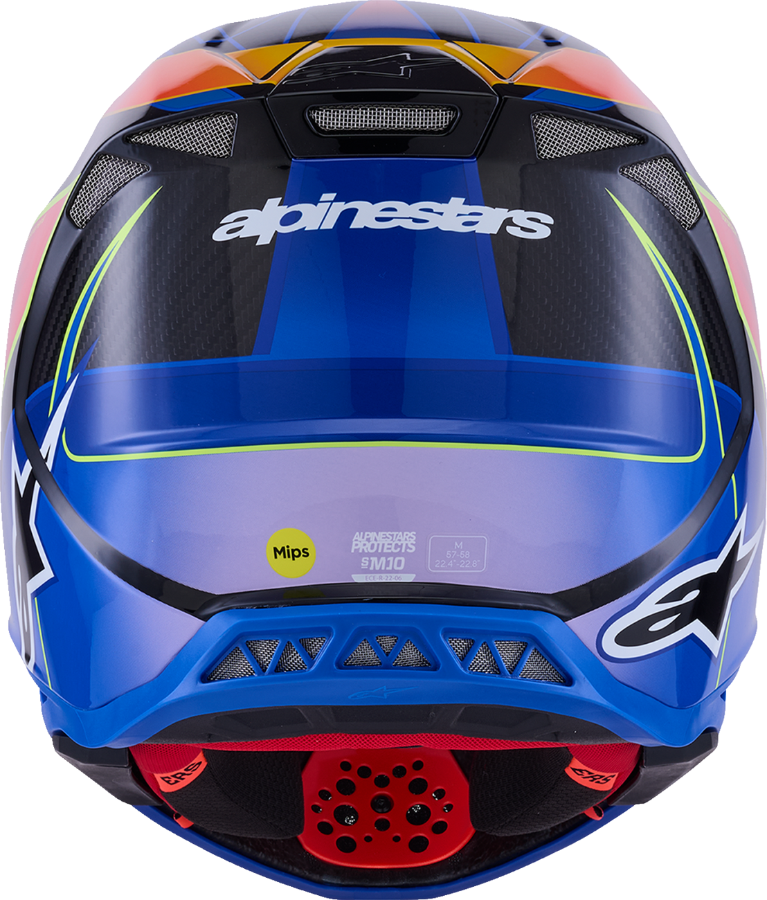 ALPINESTARS Supertech M10 Helmet - MIPS® - Era - Gloss/Blue/Red/Yellow Fluo - Large 8301223-7356-L