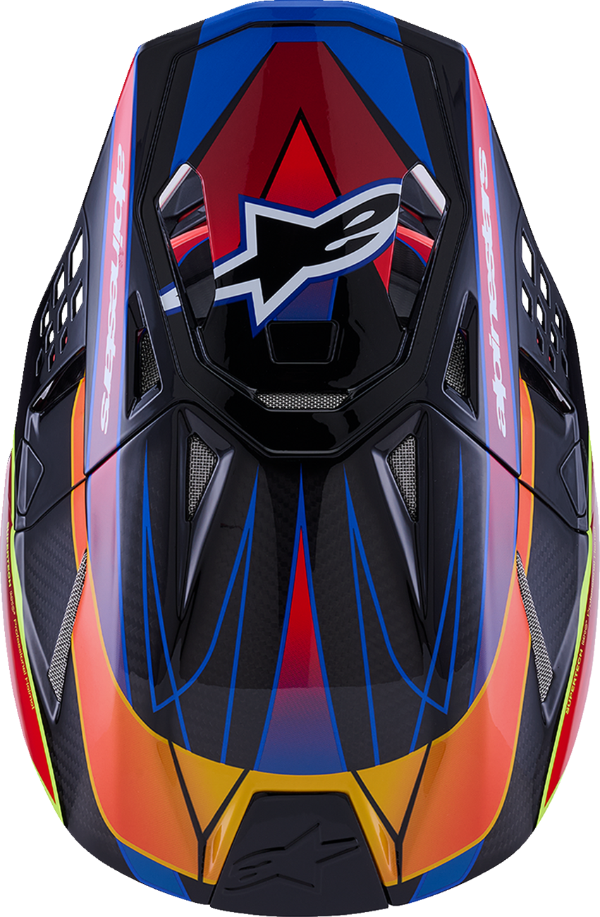 ALPINESTARS Supertech M10 Helmet - MIPS® - Era - Gloss Blue/Red/Yellow Fluo - 2XL 8301223-7356-XXL