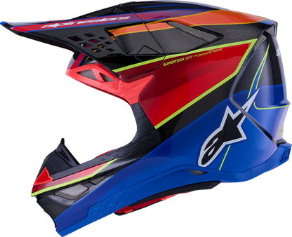 ALPINESTARS Supertech M10 Helmet - MIPS® - Era - Gloss Blue/Red/Yellow Fluo - 2XL 8301223-7356-XXL