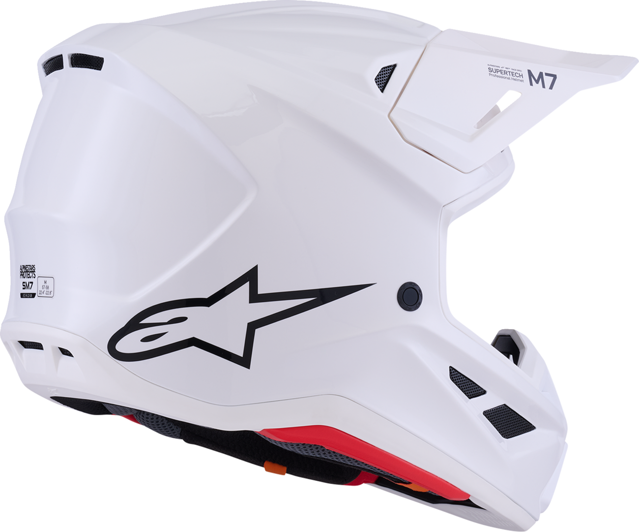 ALPINESTARS SM7 Helmet - Solid - Gloss White - Large 8301426-2180-L