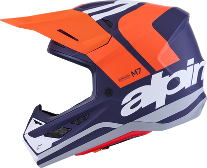 ALPINESTARS SM7 Helmet - Core - Matte Orange/Blue - XS 8301826-408-XS