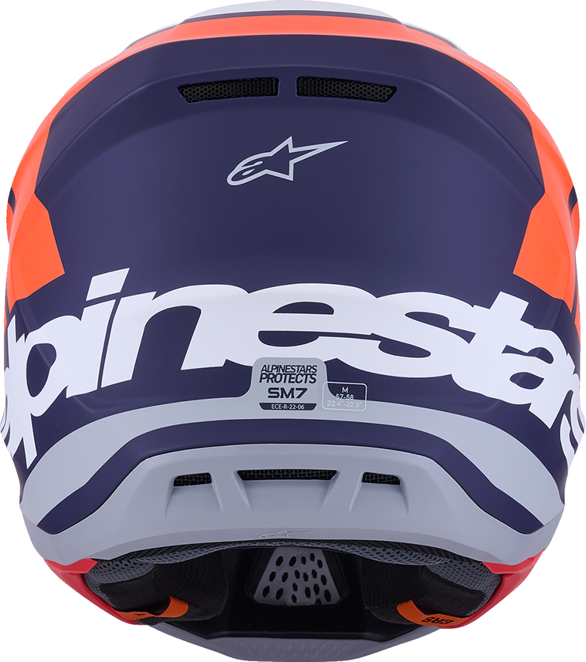 ALPINESTARS SM7 Helmet - Core - Matte Orange/Blue - XS 8301826-408-XS