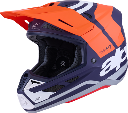 ALPINESTARS SM7 Helmet - Core - Matte Orange/Blue - Large 8301826-408-L