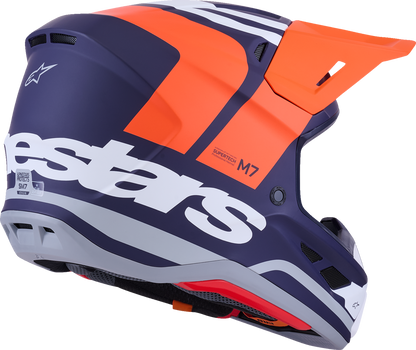 ALPINESTARS SM7 Helmet - Core - Matte Orange/Blue - Large 8301826-408-L