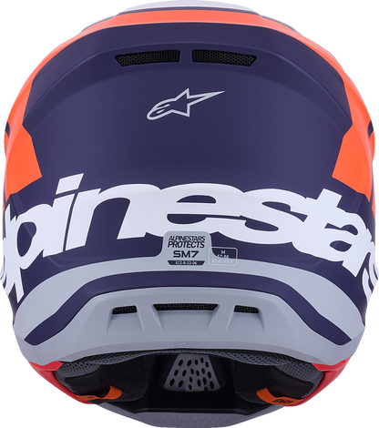 ALPINESTARS SM7 Helmet - Core - Matte Orange/Blue - XL 8301826-408-XL