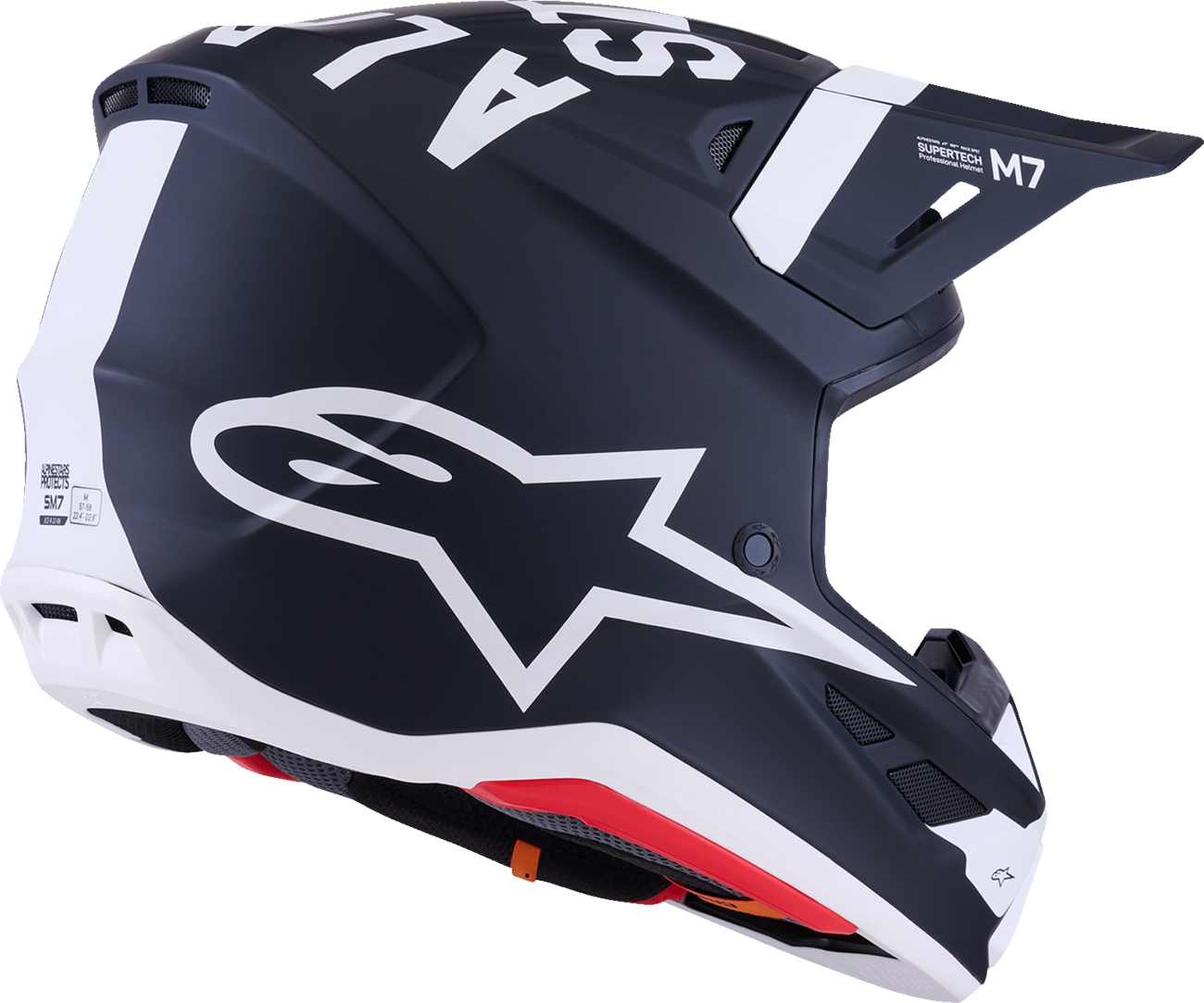 ALPINESTARS SM7 Helmet - Dasher - Matte Black/White - XS 8302226-1121-XS