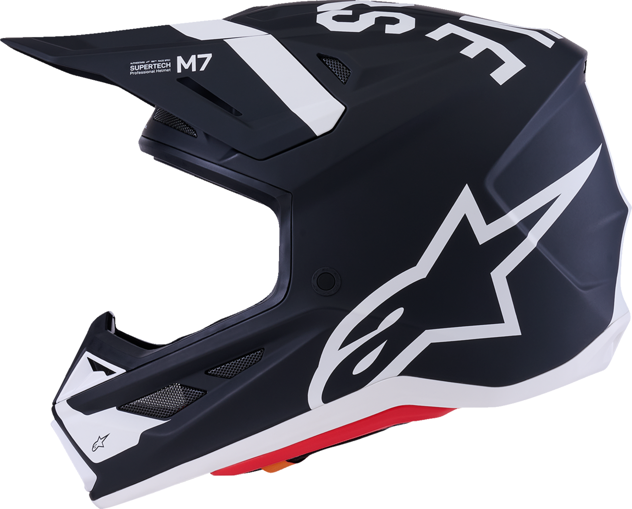 ALPINESTARS SM7 Helmet - Dasher - Matte Black/White - Large 8302226-1121-L