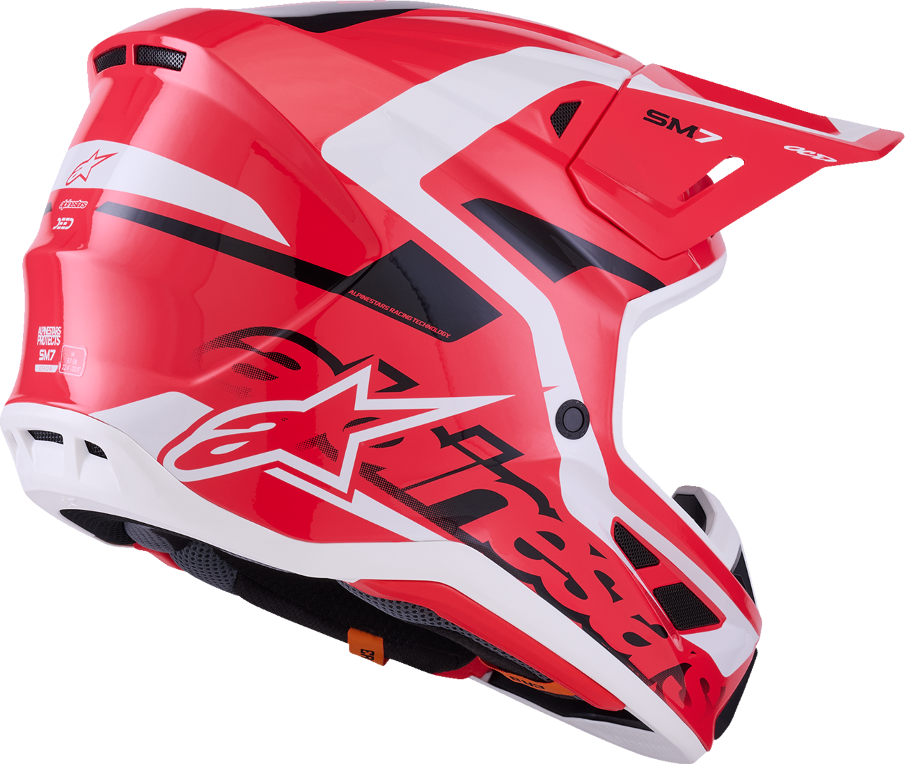 ALPINESTARS SM7 Helmet - Deed - Gloss Red/Black/White - Small 8302426-3139-S