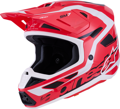 ALPINESTARS SM7 Helmet - Deed - Gloss Red/Black/White - Medium 8302426-3139-M