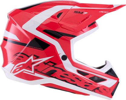 ALPINESTARS SM7 Helmet - Deed - Gloss Red/Black/White - Medium 8302426-3139-M