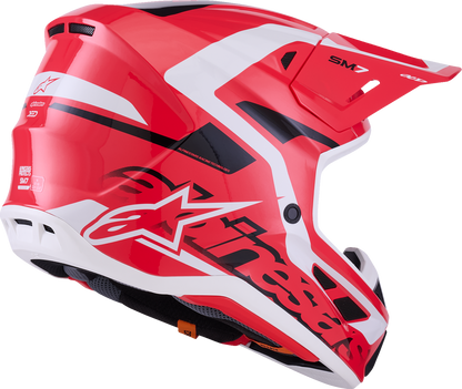 ALPINESTARS SM7 Helmet - Deed - Gloss Red/Black/White - Medium 8302426-3139-M