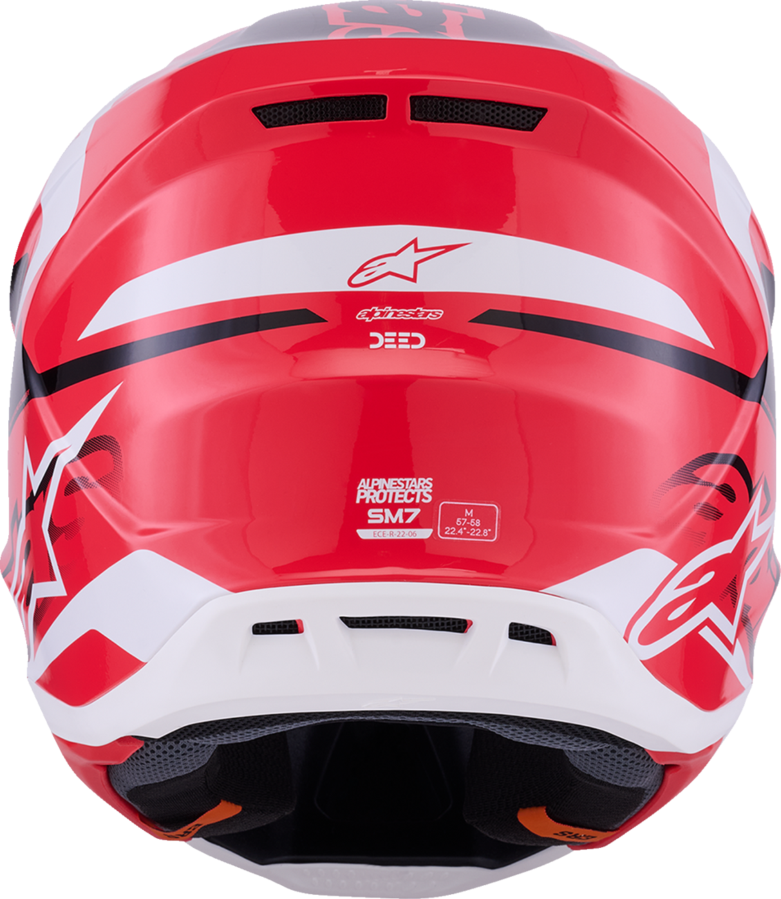 ALPINESTARS SM7 Helmet - Deed - Gloss Red/Black/White - Medium 8302426-3139-M