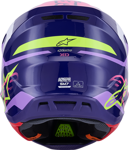 ALPINESTARS SM7 Helmet - Deed - Gloss Purple/Pink - Small 8302426-3142-S