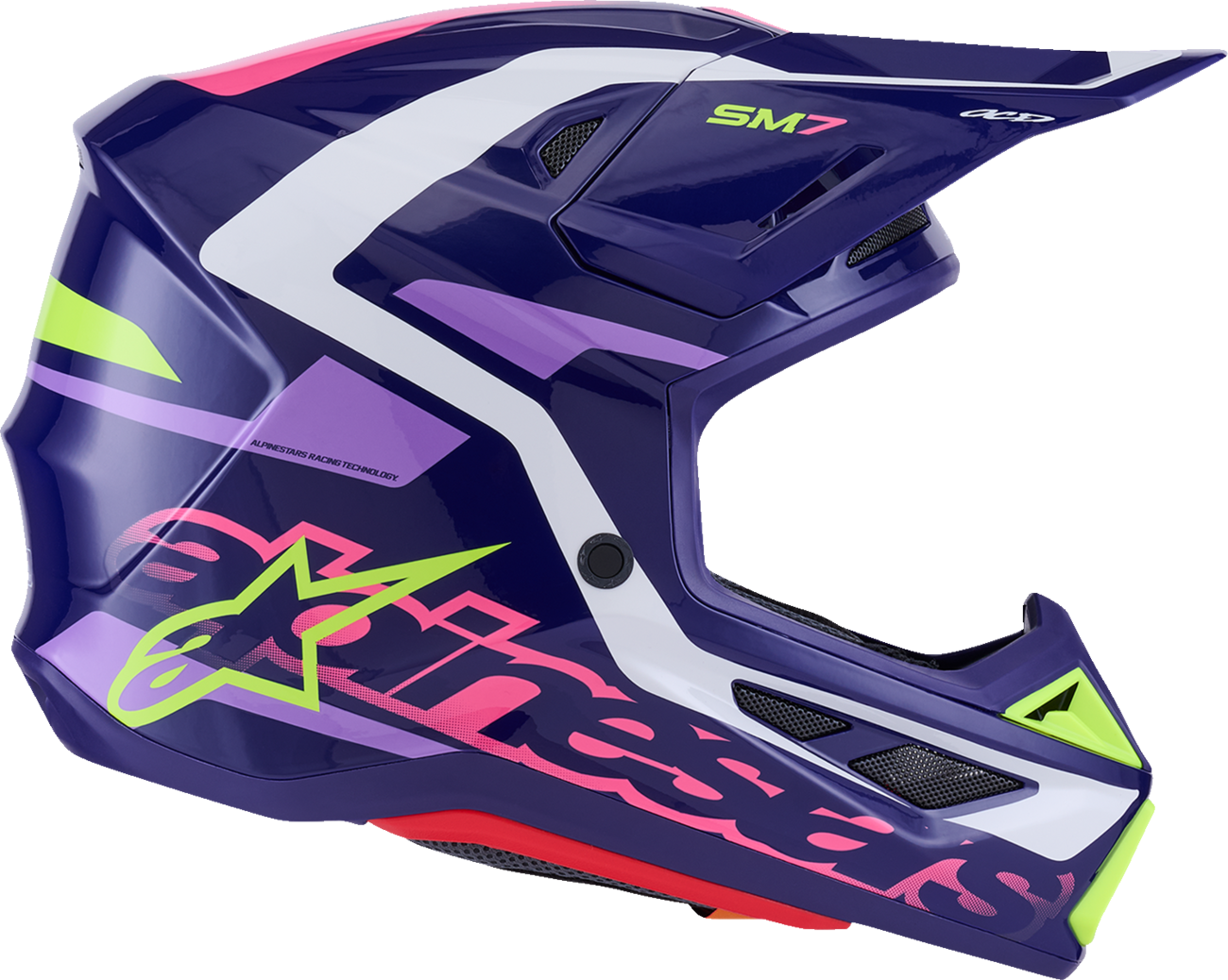 ALPINESTARS SM7 Helmet - Deed - Gloss Purple/Pink - Small 8302426-3142-S