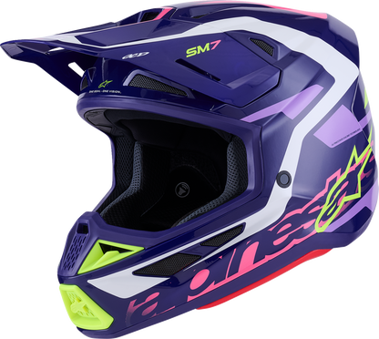 ALPINESTARS SM7 Helmet - Deed - Gloss Purple/Pink - XL 8302426-3142-XL