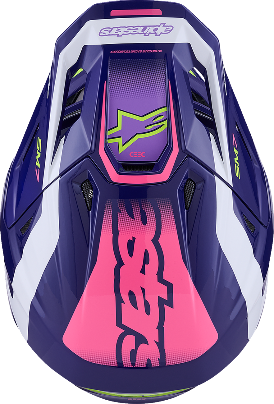 ALPINESTARS SM7 Helmet - Deed - Gloss Purple/Pink - Large 8302426-3142-L