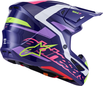 ALPINESTARS SM7 Helmet - Deed - Gloss Purple/Pink - Large 8302426-3142-L