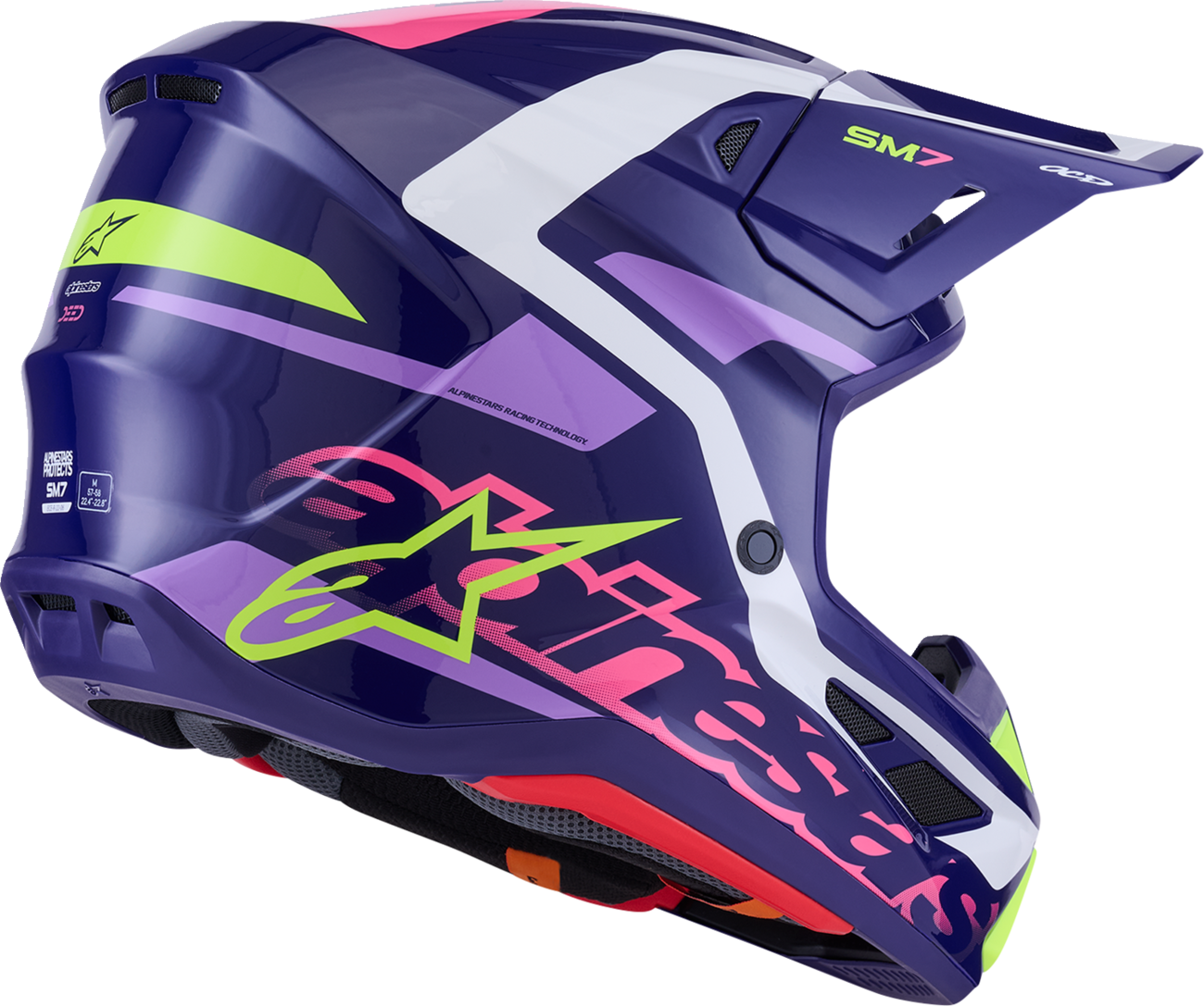 ALPINESTARS SM7 Helmet - Deed - Gloss Purple/Pink - 2XL 8302426-3142-XXL