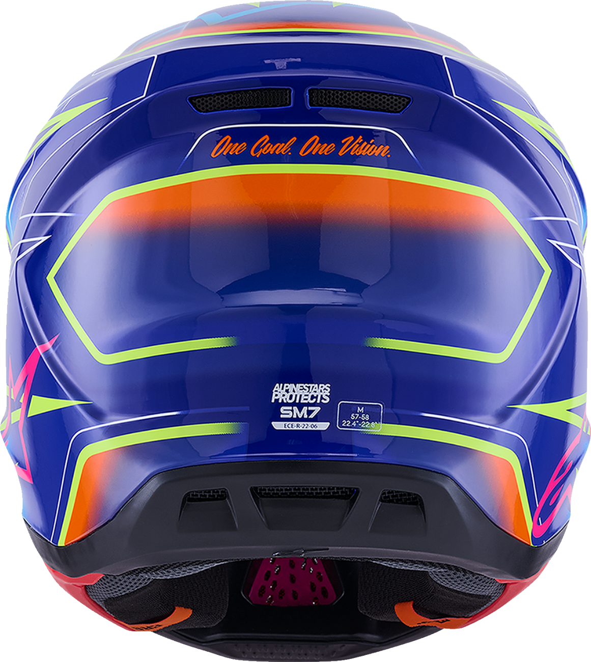 ALPINESTARS SM7 Helmet - Cast - Gloss/Blue/Pink/Yellow Fluo - Small 8302626-7254-S
