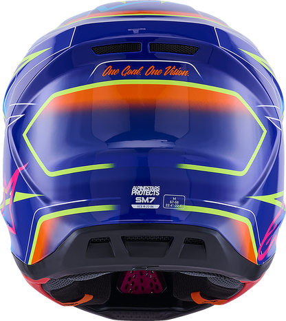 ALPINESTARS SM7 Helmet - Cast - Gloss/Blue/Pink/Yellow Fluo - Small 8302626-7254-S