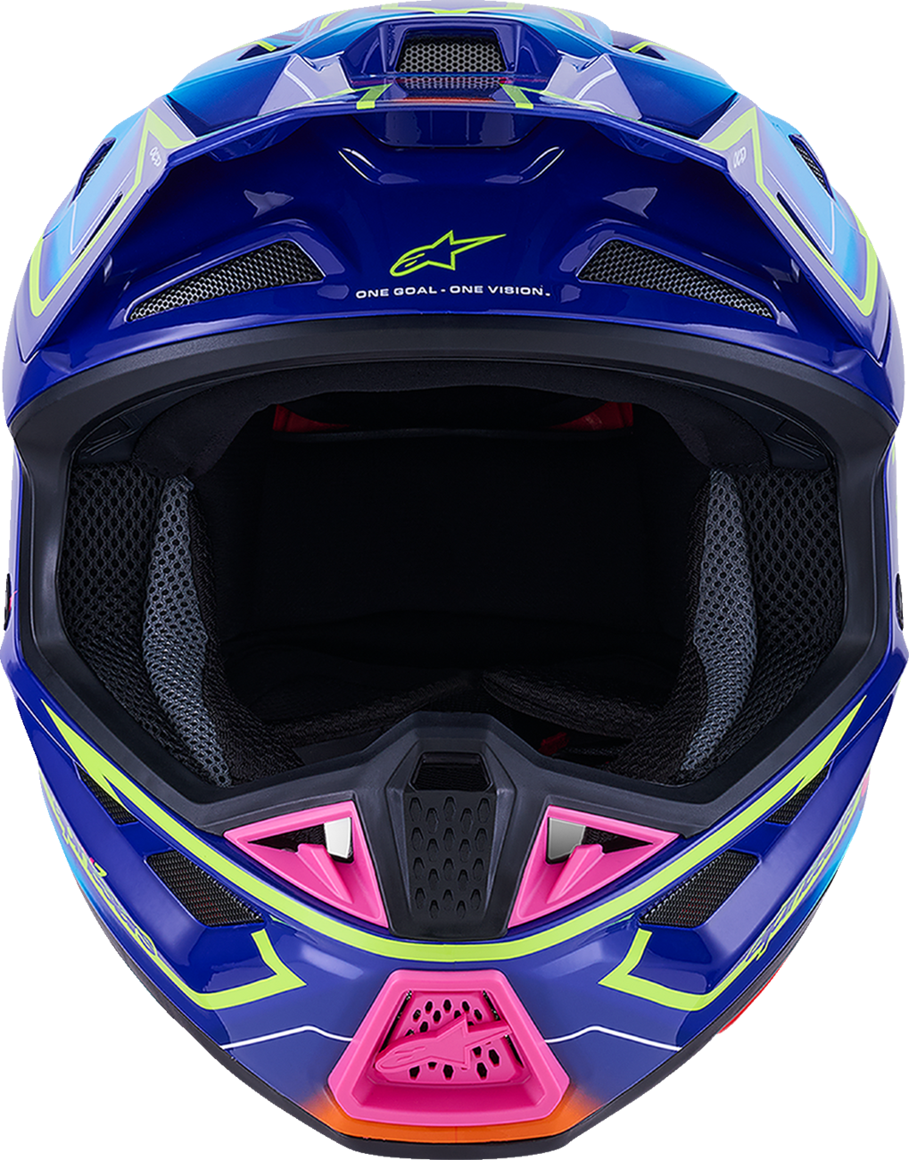 ALPINESTARS SM7 Helmet - Cast - Gloss/Blue/Pink/Yellow Fluo - Medium 8302626-7254-M