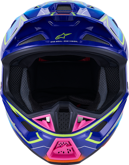 ALPINESTARS SM7 Helmet - Cast - Gloss/Blue/Pink/Yellow Fluo - Medium 8302626-7254-M