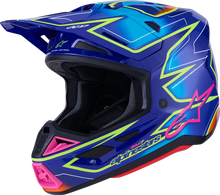 ALPINESTARS SM7 Helmet - Cast - Gloss/Blue/Pink/Yellow Fluo - Large 8302626-7254-L