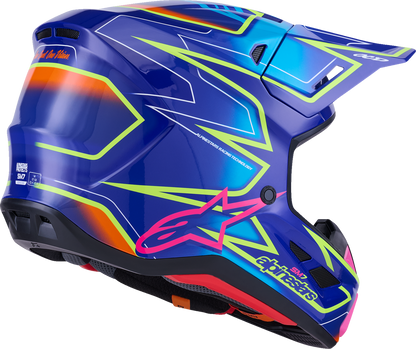 ALPINESTARS SM7 Helmet - Cast - Gloss/Blue/Pink/Yellow Fluo - XL 8302626-7254-XL