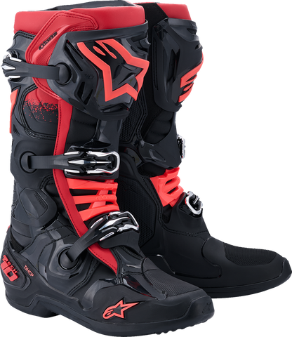 ALPINESTARS Tech 10 Boots - Black/Red - US 8 / EU 42 2010020-13-8