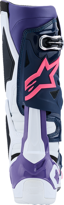 ALPINESTARS Tech 10 Boots - White/Violet/Navy/Pink Fluorescent - US 9 / EU 43 2010020-2780-9