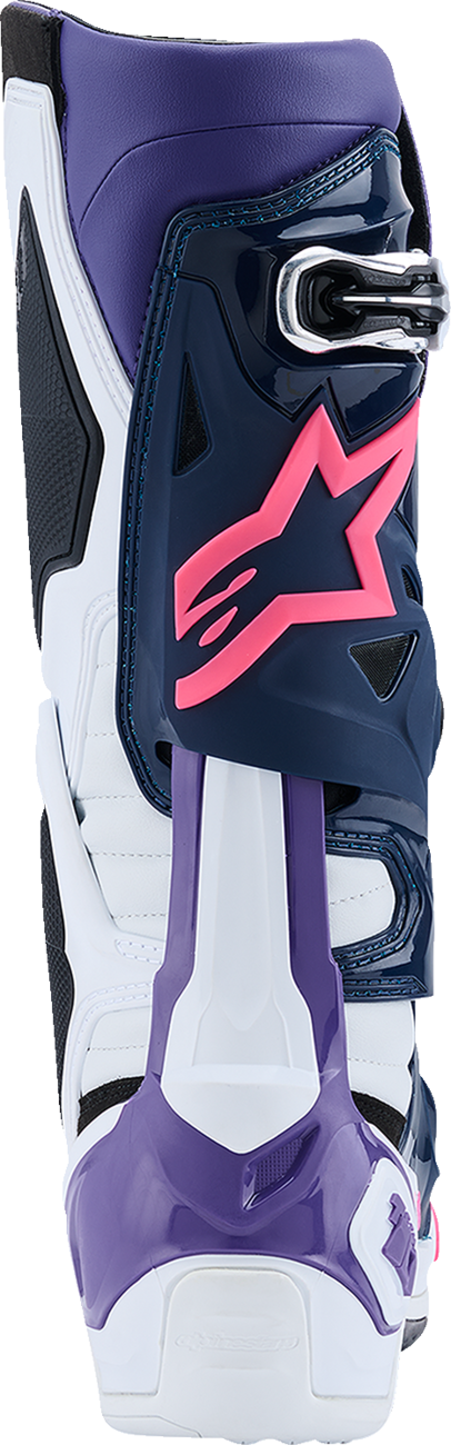 ALPINESTARS Tech 10 Boots - White/Violet/Navy/Pink Fluorescent - US 12 / EU 47 2010020-2780-12