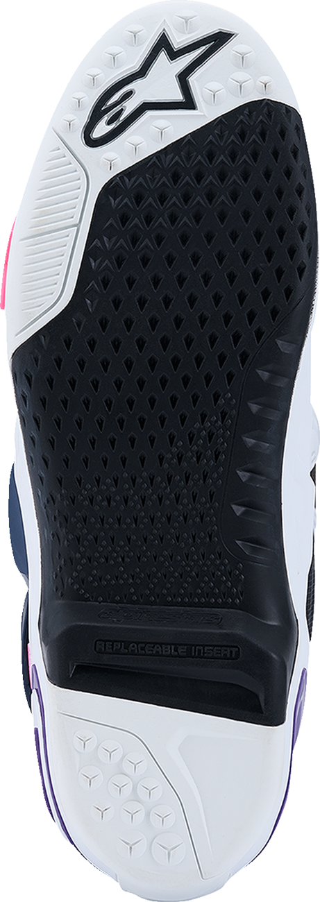 ALPINESTARS Tech 10 Boots - White/Violet/Navy/Pink Fluorescent - US 11 / EU 45.5 2010020-2780-11