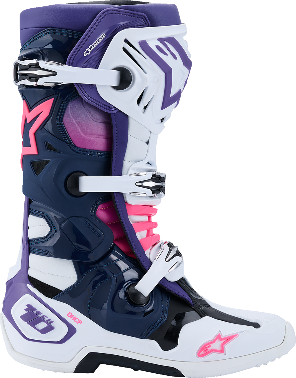 ALPINESTARS Tech 10 Boots - White/Violet/Navy/Pink Fluorescent - US 11 / EU 45.5 2010020-2780-11