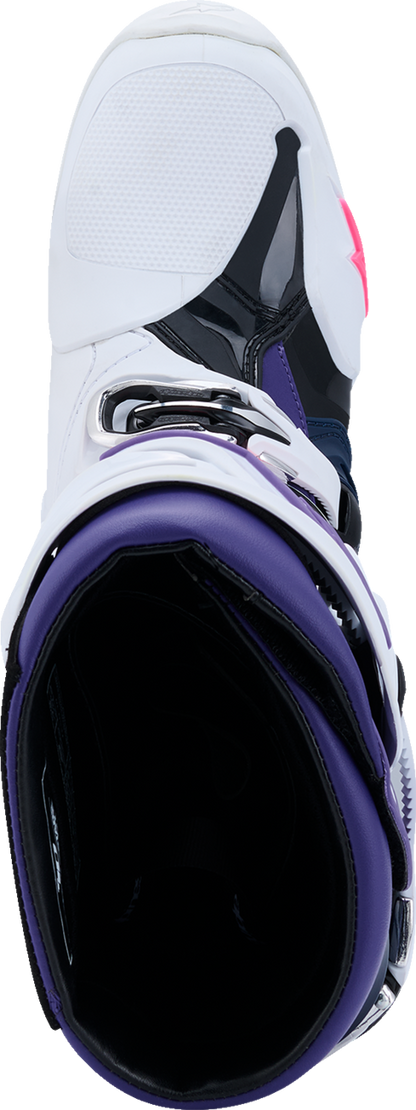 ALPINESTARS Tech 10 Boots - White/Violet/Navy/Pink Fluorescent - US 14 / EU 49.5 2010020-2780-14