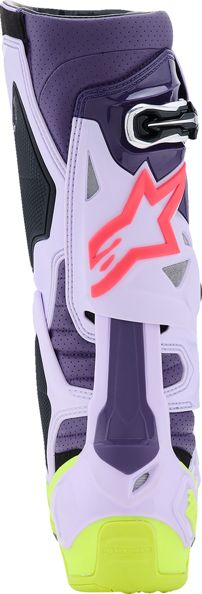 ALPINESTARS Tech 10 Supervented Boots - Purple/Fluorescent Yellow/Diva Pink - US 9 / EU 43 2010520-3150-9