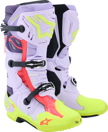 ALPINESTARS Tech 10 Supervented Boots - Purple/Fluorescent Yellow/Diva Pink - US 12 / EU 47 2010520-3150-12
