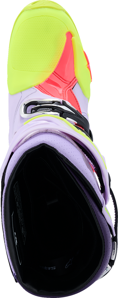 ALPINESTARS Tech 10 Supervented Boots - Purple/Fluorescent Yellow/Diva Pink - US 11 / EU 45.5 2010520-3150-11