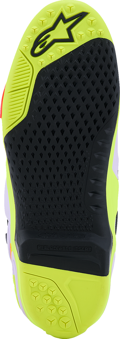 ALPINESTARS Tech 10 Supervented Boots - Purple/Fluorescent Yellow/Diva Pink - US 13 / EU 48 2010520-3150-13