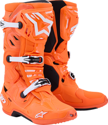 ALPINESTARS Tech 10 Supervented Boots - Fluorescent Orange/Black/White - US 8 / EU 42 2010520-4512-8
