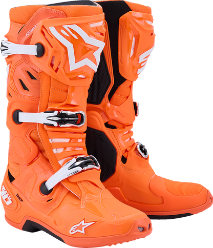 ALPINESTARS Tech 10 Supervented Boots - Fluorescent Orange/Black/White - US 14 / EU 49.5 2010520-4512-14