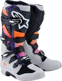 ALPINESTARS Tech 7 Boots - Black/Light Gray/Fluorescent Orange/Magenta - US 11 / EU 45.5 2012025-1594-11