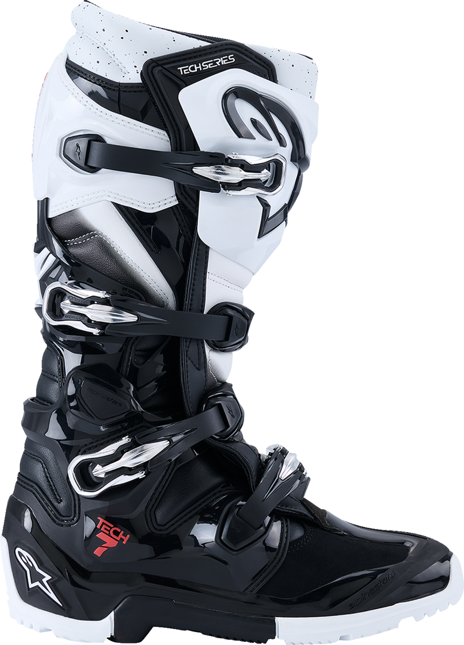ALPINESTARS Tech 7 Enduro Boots - Black/White - US 13 2010426-12-13
