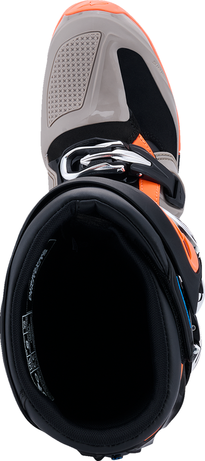 ALPINESTARS Tech 7 Enduro Boots - Black/Warm Gray/Fluorescent Orange - US 8 2010426-1562-8