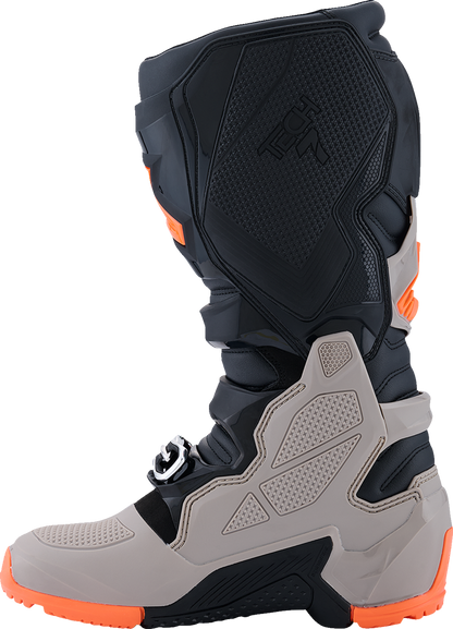 ALPINESTARS Tech 7 Enduro Boots - Black/Warm Gray/Fluorescent Orange - US 7 2010426-1562-7