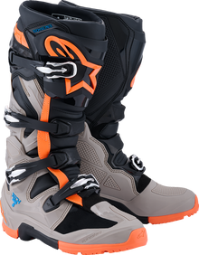 ALPINESTARS Tech 7 Enduro Boots - Black/Warm Gray/Fluorescent Orange - US 13 2010426-1562-13