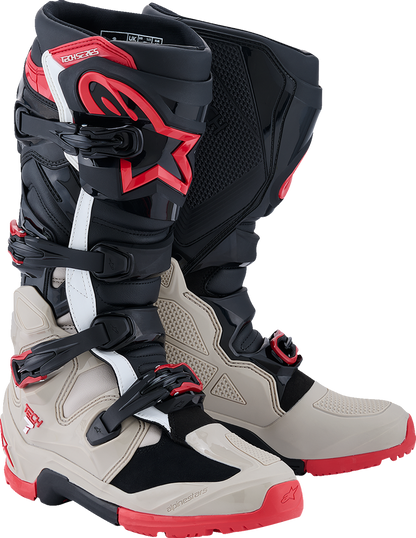 ALPINESTARS Tech 7 Enduro Boots - Black/Light Gray/Bright Red - US 10 2010426-1903-10