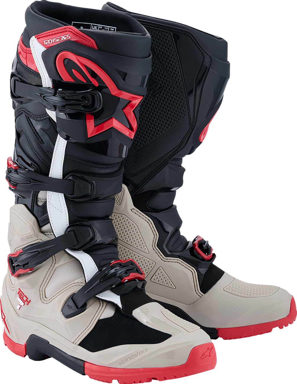 ALPINESTARS Tech 7 Enduro Boots - Black/Light Gray/Bright Red - US 11 2010426-1903-11