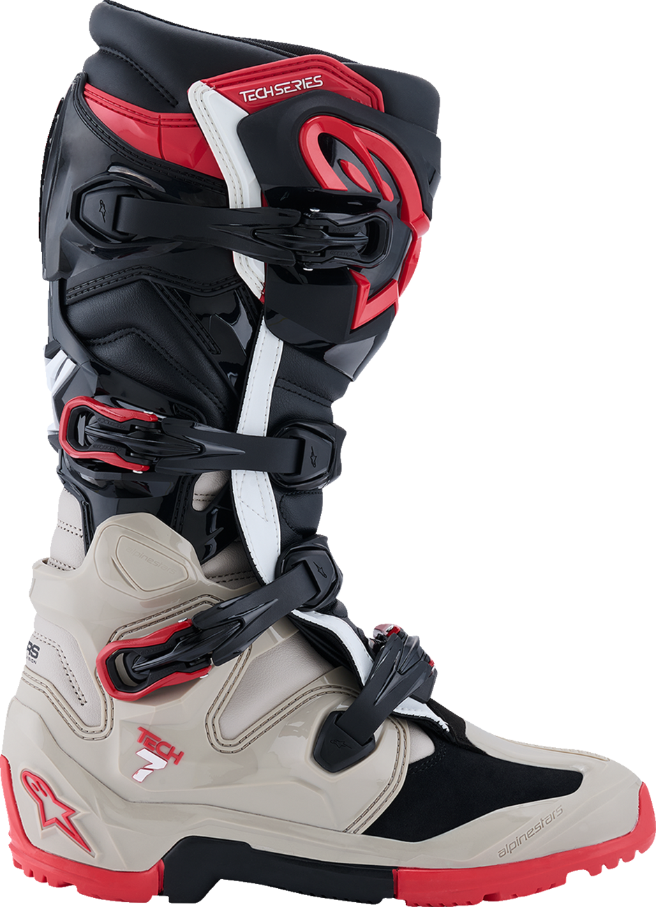 ALPINESTARS Tech 7 Enduro Boots - Black/Light Gray/Bright Red - US 13 2010426-1903-13