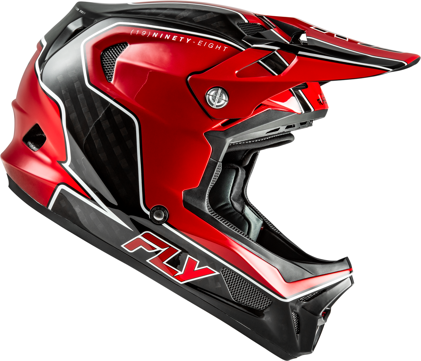 Werx R Flow Carbon Helmet Black Carbon/Red Xs