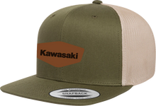 FACTORY EFFEX Kawasaki Heritage Snapback Hat - Moss Green/Khaki 29-86100